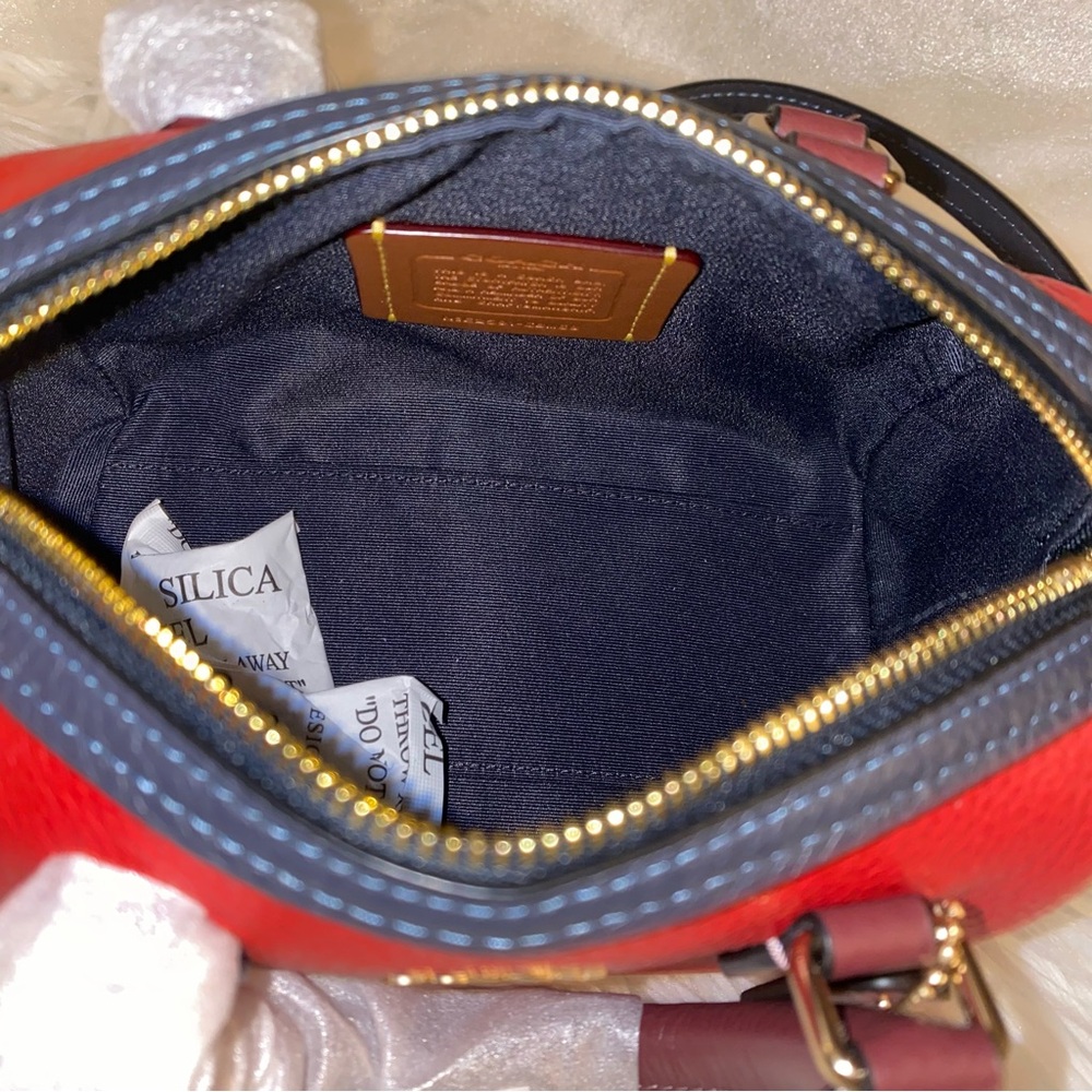 Coach ❤️💙❤️ leather mini rowan satchel crossbody bag purse New - Picture 8 of 12